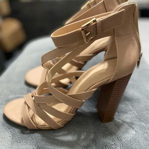 Gorgeous nude strappy heels Miss Lola